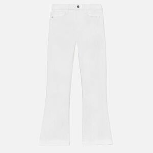Frame Denim White Le Crop Mini Boot Cut Jeans